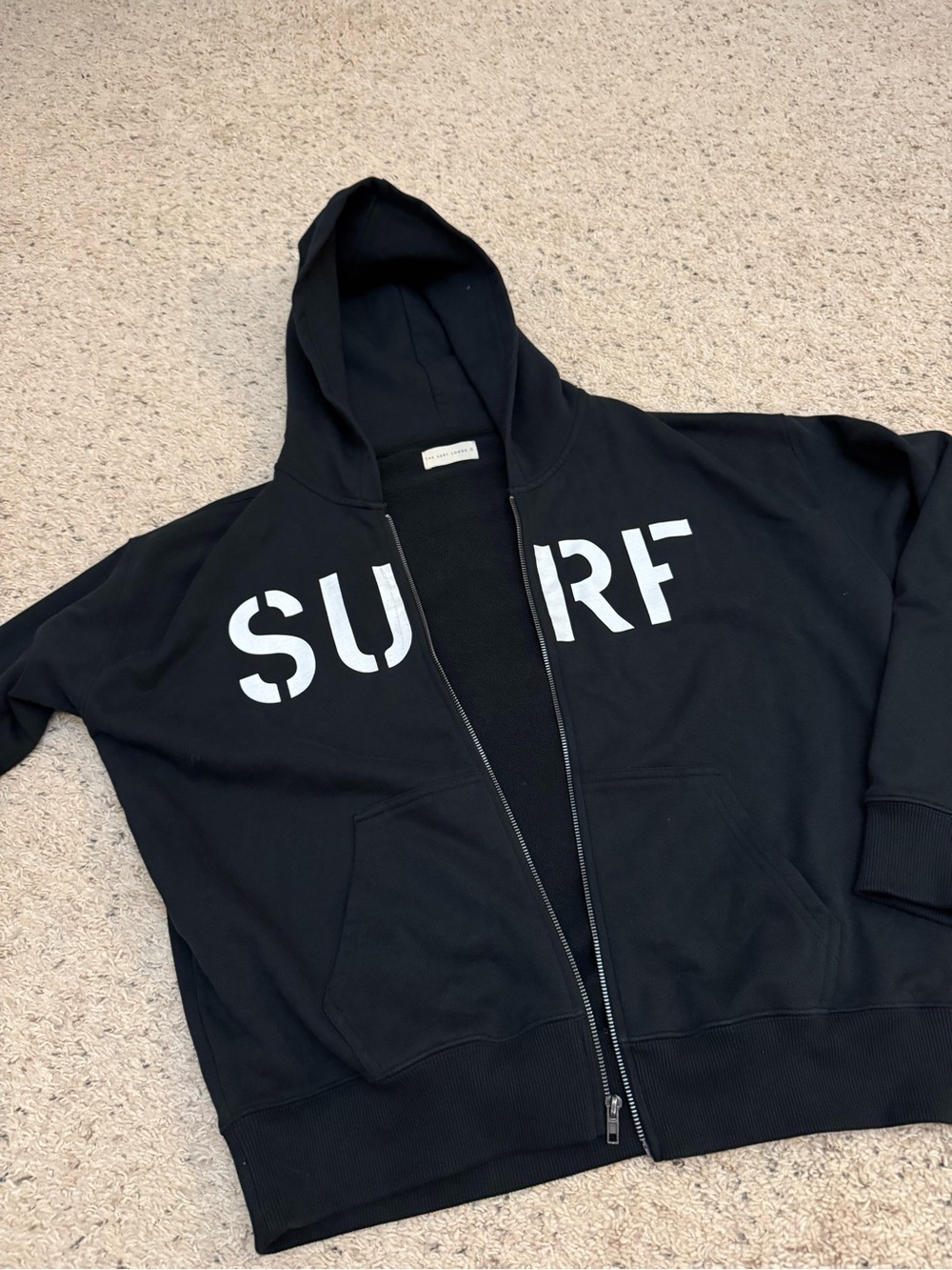 The Surf Lodge Montauk Hamptons Black Zip Hoodie unisex size small, brand new
